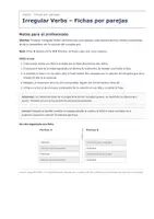 Vista previa - Hojas de trabajo - Irregular Verbs – Fichas por parejas de inglés 2º ESO - página 1