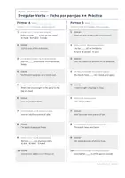 Vista previa - Hojas de trabajo - Irregular Verbs – Fichas por parejas de inglés 2º ESO - página 3