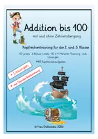 Vorschau - Arbeitsblätter - Addition bis 100 – Kopfrechentraining - Deckblatt