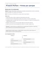 Vista previa - Hojas de trabajo - Fichas por parejas (1 de 2) – Paquete de inglés 2º ESO - página 1