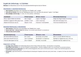 Vorschau - Merkblätter - Adverbialsätze ⇄ Adverbiale Bestimmungen – Hilfe zur Umformung, Übersicht mit Beispielen und 3-Schritte-Methode - Seite 3