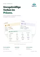 Vorschau - Fördermaterial/Inklusion - Unregelmäßige Verben im Präsens – Lernplakate für die Grundschule - Deckblatt
