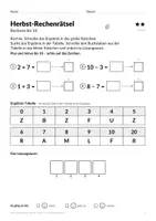 Vorschau - Arbeitsblätter - Herbst-Rechenrätsel Zahlenraum 20 Klasse 1 - Seite 3