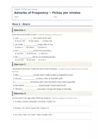 Vista previa - Hojas de trabajo - Adverbs of Frequency – Fichas por niveles de inglés 1º ESO - página 1