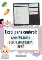 Vista previa - Fichas informativas / Documentos de lectura - Alimentación complementaria: 100 alimentos + registro (incluye excel) - Portada