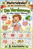 Vorschau - Arbeitsblätter - 🍎 Die Verdauung – Der Weg unserer Nahrung - Deckblatt