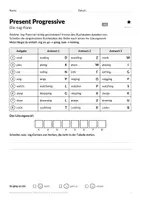Vorschau - Arbeitsblätter - Present Progressive – Rätsel mit Lösungswort Englisch Kl. 5–6 - Seite 2
