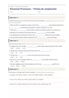 Vista previa - Hojas de trabajo - Personal Pronouns – Fichas de ampliación de inglés 1º ESO - página 1