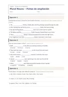 Vista previa - Hojas de trabajo - Plural Nouns – Fichas de ampliación de inglés 1º ESO - página 1