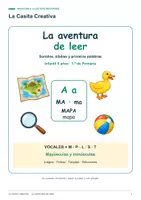 Vista previa - Hojas de trabajo - Aprender a leer: 12 cuadernos en español - página 1