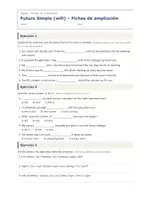 Vista previa - Hojas de trabajo - Future Simple (will) – Fichas de ampliación de inglés 2º ESO - página 1