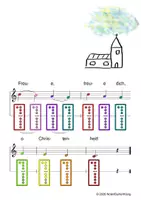 Vorschau - Arbeitsblätter - (B) O du fröhliche - Singen, Klangröhren, Glockenspiel, Blockflöte / Kinderlieder - Spielend leichter Einstieg für Anfänger / Bunte Noten Rainbow B - Seite 3