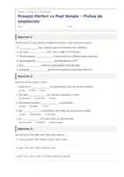 Vista previa - Hojas de trabajo - Present Perfect vs Past Simple – Fichas de ampliación de inglés 3º ESO - página 1