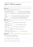 Vista previa - Hojas de trabajo - Used to – Fichas de ampliación de inglés 3º ESO - página 1