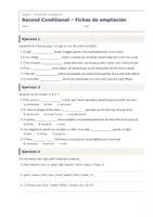 Vista previa - Hojas de trabajo - Second Conditional – Fichas de ampliación de inglés 4º ESO - página 1