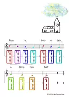 Vorschau - Arbeitsblätter - (A) O du fröhliche - Singen, Glockenspiel, Blockflöte / Kinderlieder - Spielend leichter Einstieg für Anfänger / Bunte Noten Rainbow A - Seite 3