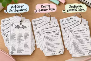 Προεπισκόπηση - Flashcards - Μπρελόκ Λεξιλογίου και Γραπτού Λόγου – ΣΤ΄ Δημοτικού - Εξώφυλλο