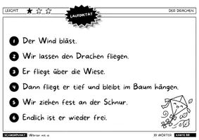 Vorschau - Arbeitsblätter - Laufdiktat Herbst Klasse 2 3 4 | Sechs Texte zu Kastanien, Drachen, Kürbissuppe & Igel mit Lernwörtern | Abschreibtexte und Partnerdiktat in drei Stufen - Seite 3