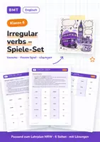 Vorschau - Arbeitsblätter - Irregular verbs – Spiele-Set (Klasse 6) - Deckblatt