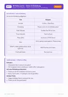 Vorschau - Arbeitsblätter - Birthday party – Daten & Einladung Klasse 5 - Seite 2