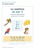 Vista previa - Hojas de trabajo - Aprender a leer 3: sílabas C Q R y RR - Portada