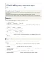 Vista previa - Hojas de trabajo - Adverbs of Frequency – Fichas de repaso de inglés 1º ESO - página 1