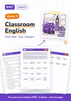 Vorschau - Arbeitsblätter - Classroom English Klasse 5 mit Lösungen - Deckblatt