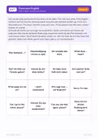 Vorschau - Arbeitsblätter - Classroom English Klasse 5 mit Lösungen - Seite 1