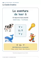 Vista previa - Hojas de trabajo - Aprender a leer 6: sílabas V LL e Y - Portada