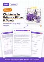 Vorschau - Arbeitsblätter - Party & Christmas – Englisch Kl. 5 Paket - Seite 1
