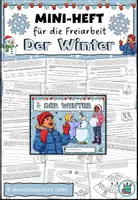 Vorschau - Arbeitsblätter - Mini-Heft - Freiarbeit - Winter - Deutsch / DaZ + Kreativaufgaben - Deckblatt