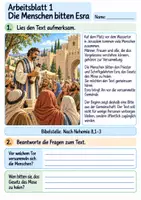 Vorschau - Arbeitsblätter - Esra liest Gottes Wort | Religion Klasse 4 Arbeitsblätter | Evangelische Religionslehre | 10 Arbeitsblätter als PDF - Seite 1
