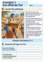 Vorschau - Arbeitsblätter - Esra liest Gottes Wort | Religion Klasse 4 Arbeitsblätter | Evangelische Religionslehre | 10 Arbeitsblätter als PDF - Seite 3