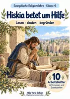Vorschau - Arbeitsblätter - Hiskia betet um Hilfe | Religion Klasse 4 Arbeitsblätter | Evangelische Religionslehre | 10 Arbeitsblätter als PDF - Deckblatt