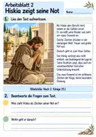 Vorschau - Arbeitsblätter - Hiskia betet um Hilfe | Religion Klasse 4 Arbeitsblätter | Evangelische Religionslehre | 10 Arbeitsblätter als PDF - Seite 2