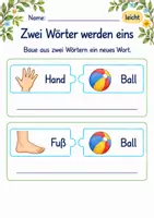 Vorschau - Arbeitsblätter - Zusammengesetzte Wörter Klasse 1 – Lesegarten | Deutsch Klasse 1 | 10 Arbeitsblätter als PDF - Seite 3
