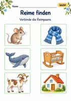 Vorschau - Arbeitsblätter - Reime finden Klasse 1 – Tierfreunde | Deutsch Klasse 1 | 10 Arbeitsblätter als PDF - Seite 3