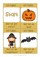 Vorschau - Spiele - Halloween | Ich habe... Wer hat...? | Lesespiel ab Klasse 1 - Seite 1