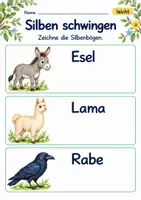 Vorschau - Arbeitsblätter - Silbenbögen zeichnen Klasse 1 – Tierfreunde | Deutsch Klasse 1 | 10 Arbeitsblätter als PDF - Seite 2