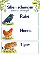 Vorschau - Arbeitsblätter - Silbenbögen zeichnen Klasse 1 – Tierfreunde | Deutsch Klasse 1 | 10 Arbeitsblätter als PDF - Seite 3