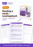 Vorschau - Arbeitsblätter - Reading a novel – Lesetagebuch (Klasse 7) - Deckblatt