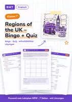 Vorschau - Arbeitsblätter - Regions of the UK – Bingo + Quiz Klasse 7 - Deckblatt