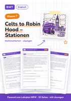 Vorschau - Arbeitsblätter - Celts to Robin Hood – Stationen (Klasse 7) - Deckblatt
