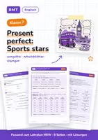 Vorschau - Arbeitsblätter - Present perfect: Sports stars (Klasse 7) - Deckblatt