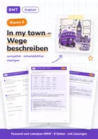 Vorschau - Arbeitsblätter - In my town – Wege beschreiben (Klasse 6) - Deckblatt