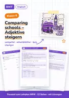 Vorschau - Arbeitsblätter - Comparing schools – Adjektive steigern Klasse 6 - Deckblatt