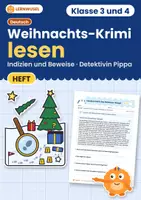 Vorschau - Arbeitsblätter - Weihnachts-Krimi lesen – Arbeitsheft Klasse 3 und 4 mit Lösungen - Deckblatt