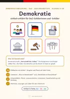 Vorschau - Arbeitsblätter - Demokratiebildung DaZ Sek: 20 Bildkarten & Texte - Deckblatt