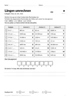 Vorschau - Arbeitsblätter - Längen umrechnen – 2 Gratis-Rätsel mit Lösungswort Kl. 3–4 - Seite 2