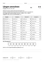 Vorschau - Arbeitsblätter - Längen umrechnen – 2 Gratis-Rätsel mit Lösungswort Kl. 3–4 - Seite 3